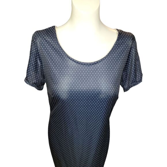 Vintage Jim Elliot Always, Caroline Collection Blue Polka Dot Nightgown XL - Picture 2 of 8